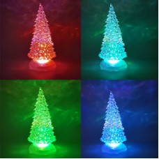 CRYSTAL PLASTIC TREE 4 ΤΕΜΑΧΙΑ  RGB LED ΜΠΑΤΑΡΙΑΣ ΠΡΟΓΡΑMΜATA IP20 Φ10x25cm | Aca | X1313109
